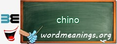 WordMeaning blackboard for chino